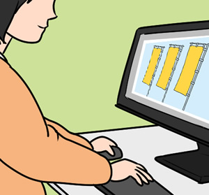 オリジナルデザインののぼりを制作